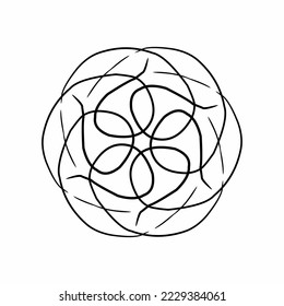 an image that forms a circle inside the object
