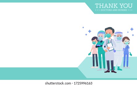 It is an image that medical professionals are praised.It's vector art so it's easy to edit.