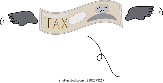 Imagen de que el dinero se perderá al pagar impuestos