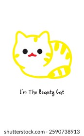 The image that say hey im a beauty cat right