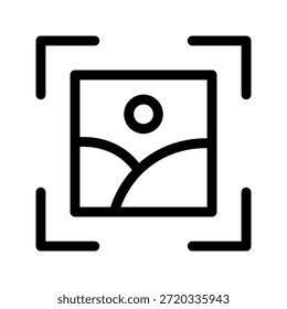 Dünnes Bild-Symbol. Das Symbol kann für Websites, mobile Apps, Präsentationsvorlagen, Illustrationen usw. verwendet werden.