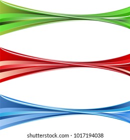 An image of a Thin Thick Vibrant Color Energy Wave Banner Set.