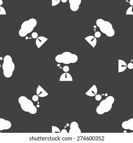 Image of thinking person repeated on grey background