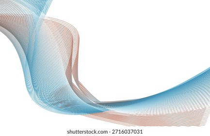 Imagen Esto presenta un diseño abstracto dinámico de líneas fluidas en colores suaves y mezclados, incluidos tonos de verde azulado, naranja y amarillo.eps 10