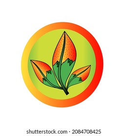 the image of three green leaves is suitable for the logo
