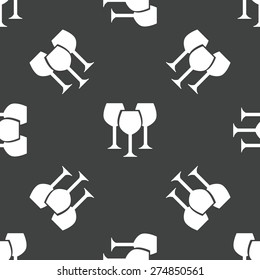 Image of three wine glasses repeated on grey background