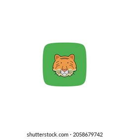Image of a tiger animal head.
Vector illustration.