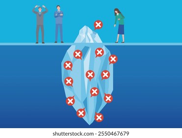 Imagen de la punta del iceberg de los problemas laborales