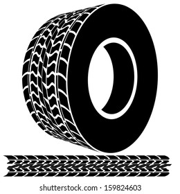 Image Tire Tread Icon Stock Vector (Royalty Free) 159824603 | Shutterstock