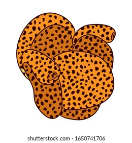 Image of a toy chair. Vector illustration. Leopard print