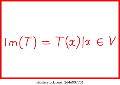 fórmula de transformação de imagem, álgebra de transformação linear