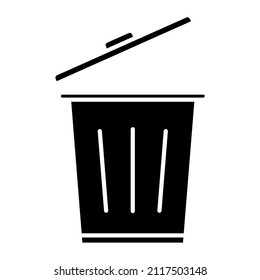 image of a trash can icon with an open lid
