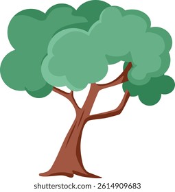 
Image of a Tree Isolated on White Background Vector Drawing. Eco icon of a forest tree growing naturally

