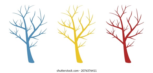 image of a tree on a white background, vector illustration