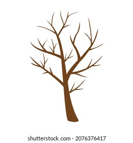 image of a tree on a white background, vector illustration