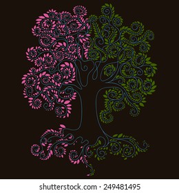 image of a tree as a silhouette