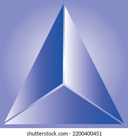 
in the image, the triangle is made in a vector with a gradient.