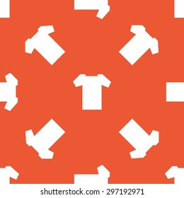 Image of T-shirt, repeated on orange background