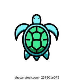 Image of a turtle, turtle icon, turtle logo, vector design illustration with a white background.