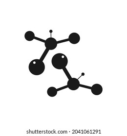 image of two black molecule icons