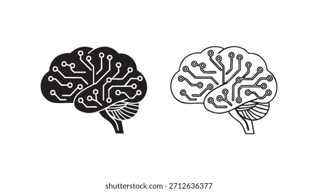 The image is of two brains, one black and one white, with a lot of wires and circuitry