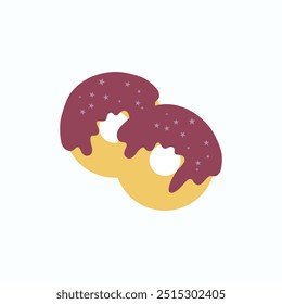 image of two donuts with different flavors and colors