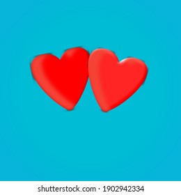 image of two hearts on a navy blue background