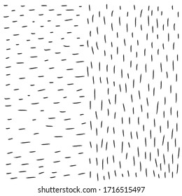 Image with two kinds of short lines. Some are directed down, others to the side. Design of gaming areas, cafes, unusual textiles. Brown paper, albums. Minimalistic style. Vector graphics.