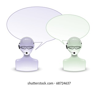 An image of two talking people icon
