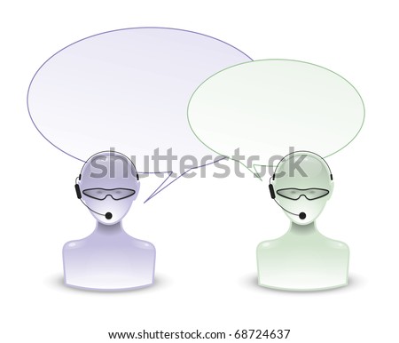 An image of two talking people icon