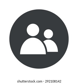 Image of two user icons in black circle, isolated on white