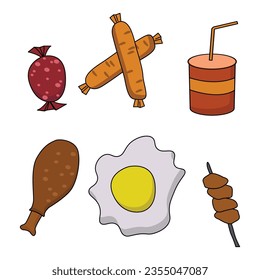 image of a type of fast food tiger on a white background