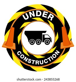 Imagen de una señal de advertencia en construcción.
