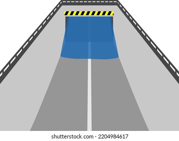 Image of the underpass being flooded