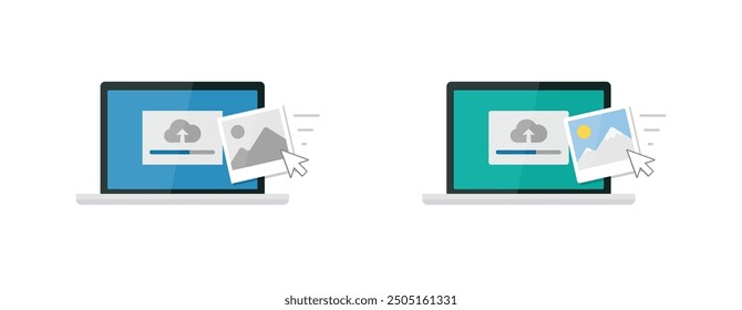 Image upload to cloud using laptop