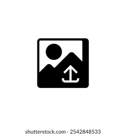 Image upload line icon. linear style sign for mobile concept and web design. Outline vector icon. Symbol, logo illustration. Vector graphic