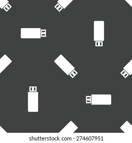 Image of USB flash drive repeated on grey background