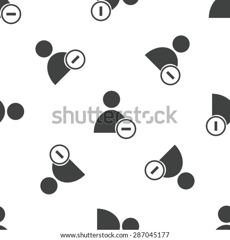 Image of user icon and minus, repeated on white background