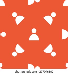 Image of user icon, repeated on orange background