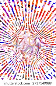 La Imagen utiliza líneas de varios colores para crear una Imagen, que luego se utiliza como fondo en el Diseño gráfico.