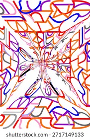 La Imagen utiliza líneas de varios colores para crear una Imagen, que luego se utiliza como fondo en el Diseño gráfico.