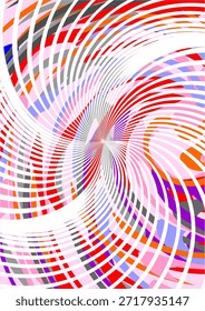 La Imagen utiliza líneas de varios colores para crear patrones y diseños, lo que resulta en una Imagen utilizada en el Diseño gráfico.