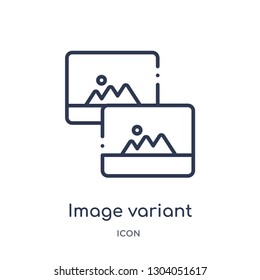 image variant icon from user interface outline collection. Thin line image variant icon isolated on white background.