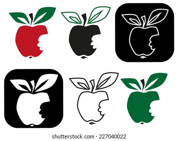 Image of various characters in form of apple.
