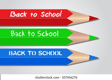 Image of various colorful back to school pencils isolated on a white background.