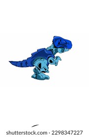 imagen o vector de un animal antiguo o un dinosaurio vicioso y notorio