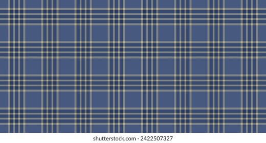Image vector fabric plaid, adorable tartan background check. Overlayed texture pattern textile seamless in blue and gray color.
