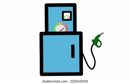 image or vector of a gas filling machine or gas station for public or private vehicles