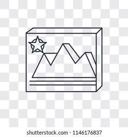 Image vector icon isolated on transparent background, Image logo concept