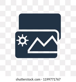 Image vector icon isolated on transparent background, Image transparency concept can be used web and mobile